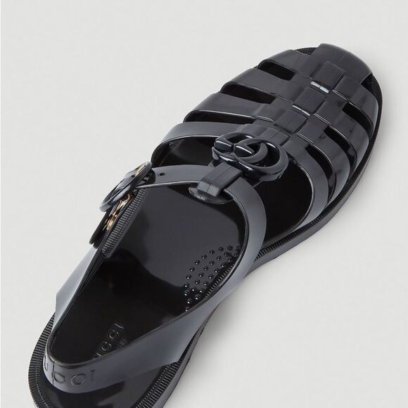 Brand new men’s Gucci Black jelly’s Sandals Us size 10 - Picture 3 of 11